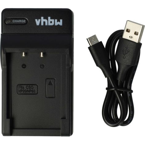 vhbw USB-C Ladegerät kompatibel mit Casio Exilim EX-Z11, EX-Z12, EX-S880, EX-Z15, EX-S770D, EX-S600D Kamera - Ladeschale + USB-C Kabel Ladeanzeige (1/5)