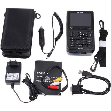 WS6906 Misuratore di segnale satellitare digitale con display LCD da 3,5 pollici, spina UE