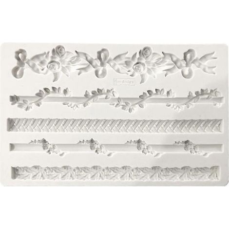 Moule à Pâtisserie en Silicone Vintage Motif Relief pour Bordure Fleur Dentelle (1/4)