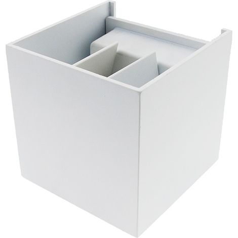 IluminaShop - Aplique de Pared LED 12W CCT Aluminio Blanco Doble Cara Cube IP54 3000+4000+6000 (1/5)