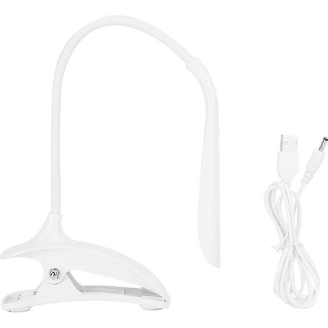 Lampe de bureau LED USB avec pince, interrupteur tactile, luminosité réglable sur 3 niveaux, col de cygne flexible pour nail art et tatouage, 2 W, 14 LED (1/5)