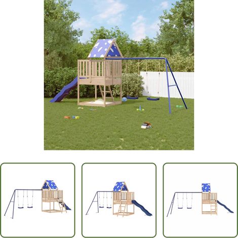 Aire de jeux - Aire de jeux d'extérieur bois de pin massif (1/5)