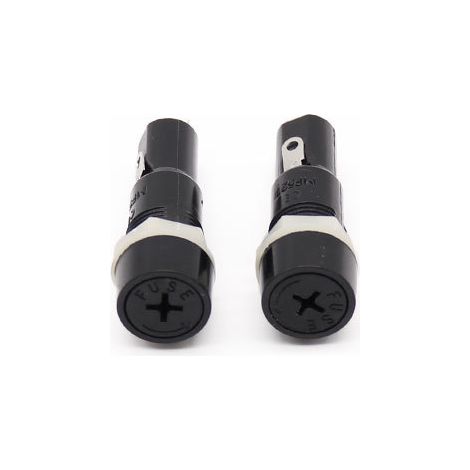 Fuse holder MF-527, cross-shaped black FUSE, cylindrical fuse holder with two prongs. (1/4)