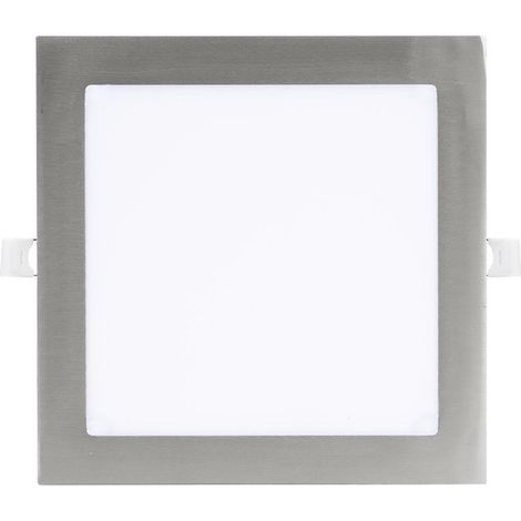 Downlight Empotrar 12W 3000-4000-6500K Níquel 1080lm Cuadrado 1,3x17x17cm Corte 15cm ABACO (1/2)