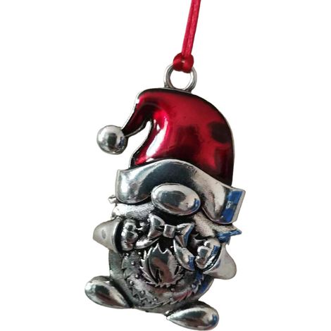 Decorazione natalizia in metallo per albero di Natale, ciondolo a forma di gnomo - Stile 1