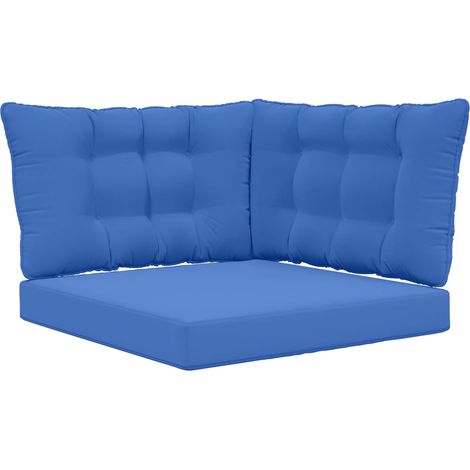 Sofakissen für draußen 3 pcs Königsblau Polyester vidaXL