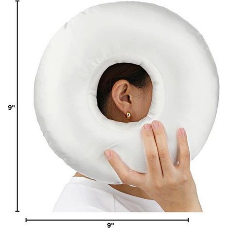 Perforated Pillow - Ear Pain Relief - Ear Pillow with Holes for Side Sleepers - Adjustable Filling - Donut Pillow (1/5)