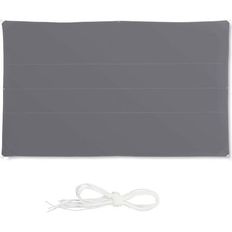 Voile d'ombrage rectangle 4x6m en polyester 180g/m² – Protection UV 30+ – Tissu déperlant pour terrasse et jardin (1/5)