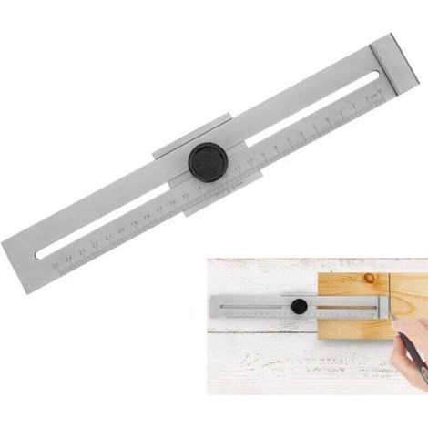 Trusquin de traçage de précision, Traceur parallèle en acier carbone, Échelle gravée au laser, plage de mesure 250 mm (1/5)