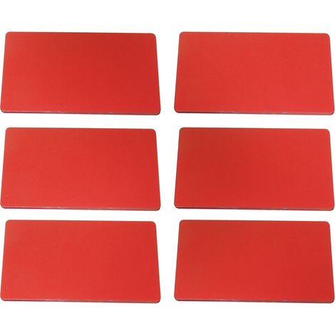 50 cartes de visite en aluminium rouge, gravure laser, imperméables et résistantes à l'usure, pour entreprise (1/5)