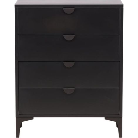 Piring commode 4 tiroirs noir. (1/5)