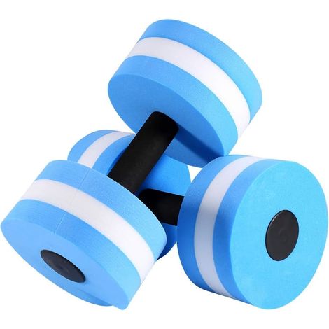Haltères d'exercice aquatique, EVA piscine exercice Aqua Fitness haltères pour aquagym, lot de 2, bleu (1/5)
