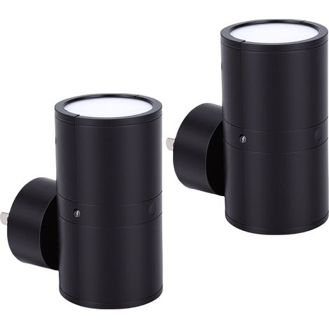 Lot de 2 veilleuses LED à brancher, 3 couleurs, détecteur crépusculaire, luminosité réglable de 0 à 100 lm, pour chambre, couloir, escalier, prise américaine, boîtier noir.