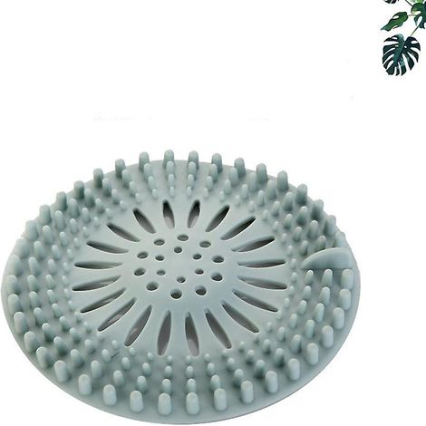 Cache-bonde de douche en silicone avec ventouse, bleu (1/5)