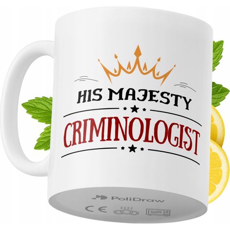 Taza para criminólogo. Divertida taza de café o té con diseño gráfico y texto humorístico. Taza ideal para cumpleaños, santos y días festivos. Taza premium para ocasiones especiales en casa, la oficin (1/5)