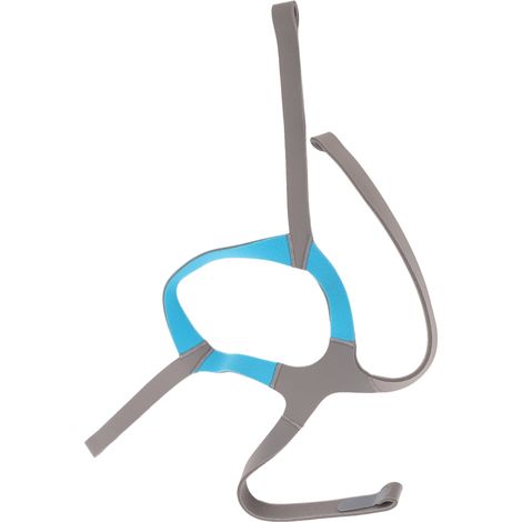 Accessoire de rechange universel pour appareil respiratoire Mirage FX : serre-tête avec sangle élastique en tissu nasal et protection nasale universelle. (1/5)