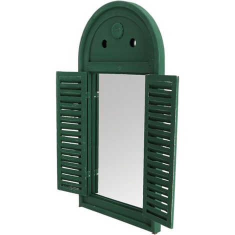 Miroir Louvre - L 3,9 cm x l 39,2 cm x H 75 cm - Vert patiné - Livraison gratuite (1/4)