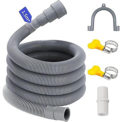 Coocheer – 1.5m Flexible Washing Machine Hose – Compatible with 20/24/30/38mm Diameter Hoses – Deformation-Resistant PP Material (1/5)