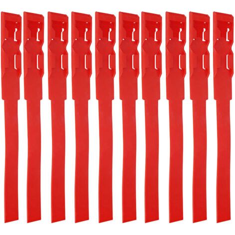 Colliers d'animaux de Ferme, Colliers de Chèvre en PU Multifonctionnels Doux Réglables 10Pièces (Rouge)