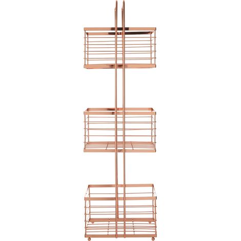 Premier Housewares Rose Gold Rectangular Storage Caddy (1/4)