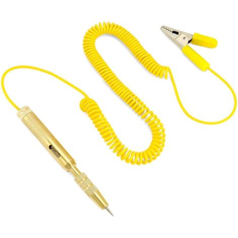 Jaune Testeur de Circuit de Voiture 6 V 12 V 24 V Auto Testeur de Relais, Testeur Électrique de Voiture avec Lampe Temoin Mecanicien pour Tester la Basse Tension