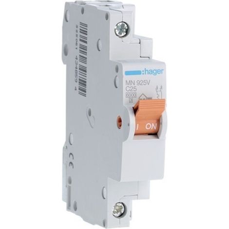 HAGER MN925V  Disjoncteur MN 1P+N 25A courbe C