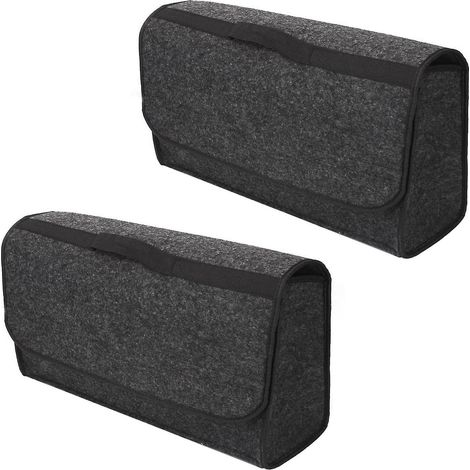 2x Organisateur de coffre pliable, sac de rangement en feutre souple pour voiture (1/4)