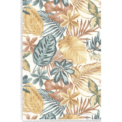 Papier peint Jungle Bleu canard Séjours & Chambres Lutèce (1/2)