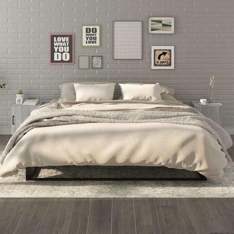 vidaXL Bedside Cabinets 2 pcs Grey Sonoma Engineered Wood (1/5)