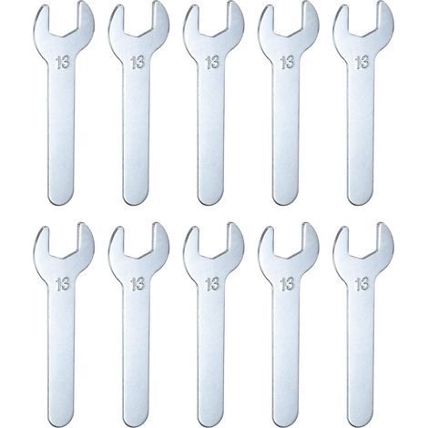 Satz mit 10 kleinen metrischen Maulschlüsseln 13 x 87 x 2 mm, U-förmig, Flachkopf, sehr dünn, verzinkt, für Autoreparaturen und Möbelmontage (1/5)