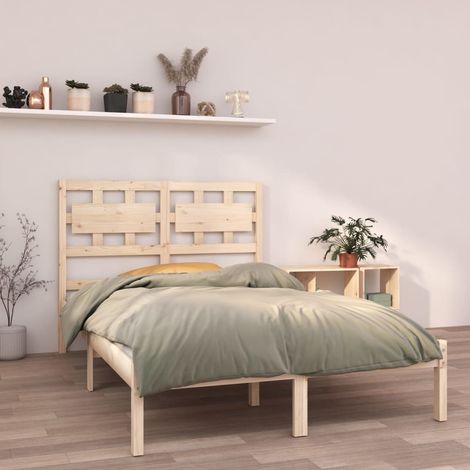 Bed Frame without Mattress 120x190 cm Small Double Solid Wood vidaXL (1/5)
