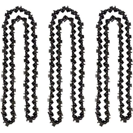 Lot de 3 Chaîne de tronçonneuse de 50 cm 0.325" 1,5 mm 76 maillons d'entraînement - compatible avec Timberpro 62CC, Hyundai et autres
