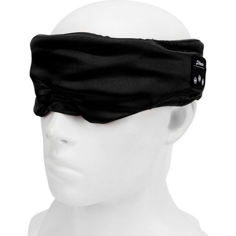 Masque de sommeil musical sans fil, masque de sommeil Bluetooth pour la nuit, masque de sommeil intelligent bloquant la lumière, écouteurs ultra-fins, noir. (1/5)