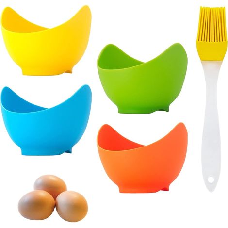 4-teiliges Set – Silikon-Eierkocher – Eierkocher – Silikon-Eierdämpfer – Küchenzubehör – Eierkocher – Eierkocher – Eierkocher – Schokoladenschmelzgerät (1/5)
