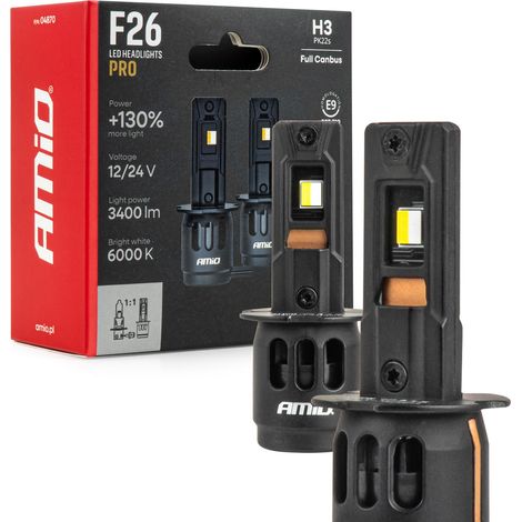 LED-Autolampen F26 PRO LumiTec limited +130% DUO full canbus H3 12V 24V amio-04870 (1/5)