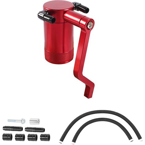 Ölabscheider-Set mit Schwallblechen, Ölabscheider-Auffangbehälter aus Aluminiumlegierung mit Halterung, Ersatz für - Rot