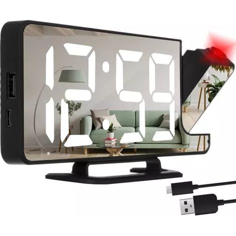 Sveglia led con proiettore izoxis 19576 (1/5)