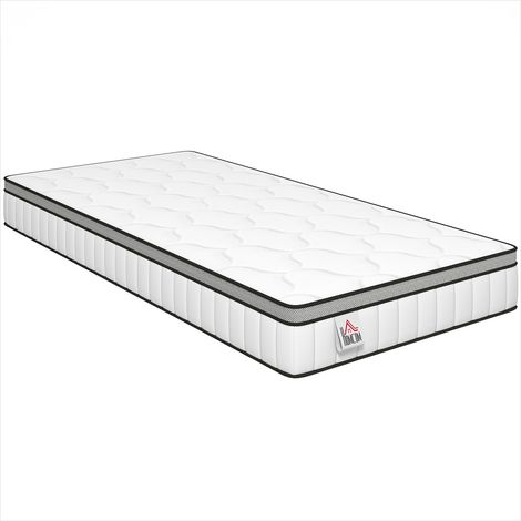 Matelas 90 x 190 cm à ressorts ensachés 7 zones avec mousse à (1/5)