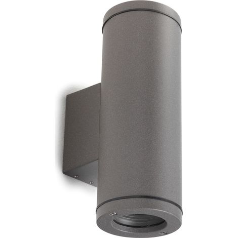 Aplique de pared SETH redondo doble emisión LED SMD AC 2x4 W 500 lm 3000 K CRI80 IP65 Antracita (1/3)