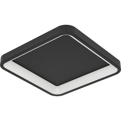 Plafoniera Moderna Loretello-Z Acciaio Nero Plastiche Bianche Led 20W 2500Lm