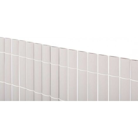 CAÑIZO DE PVC BLANCO DOBLE CARA 1600 GRAMOS 1 X3 METROS Valla de decoración exterior para jardín y terraza