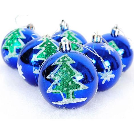 6 unzerbrechliche Weihnachtskugeln aus Kunststoff für den Weihnachtsbaumschmuck – 6er-Set (1/5)