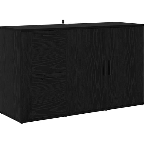 Maison Exclusive - Credenza Rovere Nero 100 x 33 x 59.5 cm Legno multistrato
