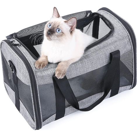 Pet Carrier Bag, Handbag, Breathable Mesh Fabric, Top Opening, Foldable Dog Carrier Bag
