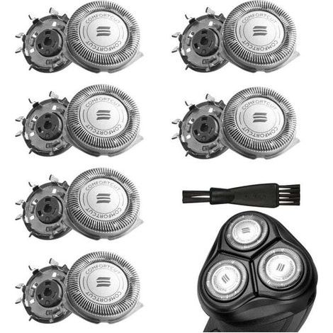 6 Pcs SH50/30 Têtes de Compatible avec Philips Serie 3000 5000 et AT8xx/AT7xx/PT7xx,Têtes de Rasoir avec Nettoyage Brosse,Lames De Remplacement pour Philips, Accessoires Pour Rasoir (1/4)