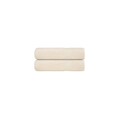 Badetücher, 2er-Set, cremefarben, 50 x 100 cm, 360 g/m² - Crezuo (1/5)