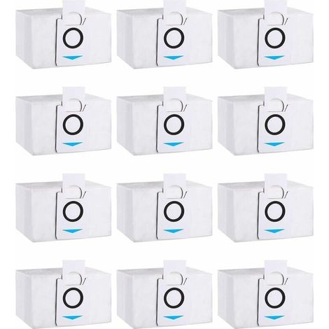 Lot de 12 Sacs d\\'aspirateur Accessoires compatible avec Ecovacs Deebot X1 Omni, X1 e Omni, X1 TURBO, T20 Omni, Sac à poussière de Rechange pour ecovacs deebot Aspirateur (1/5)