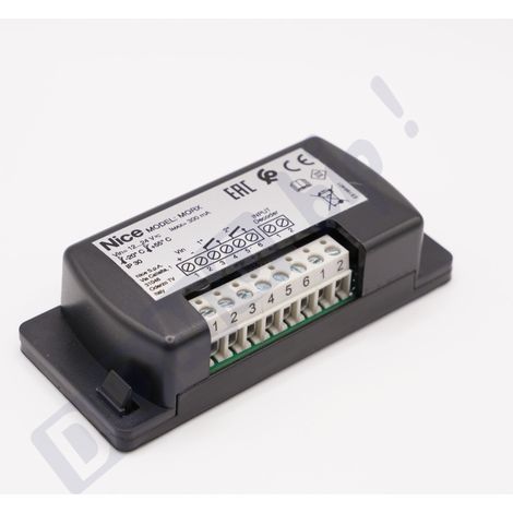 Nice – Décodeur universel pour claviers à codes et lecteurs de badges – Alimentation 10–35 Vcc – Mémoire extensible jusqu’à 510 utilisateurs – IP30 (1/4)