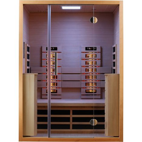 VITALhome Sunlight 140 Infrarotkabine Infrarotstrahler inkl. Frontstrahler-Set ca. 140x105x190cm (1/5)