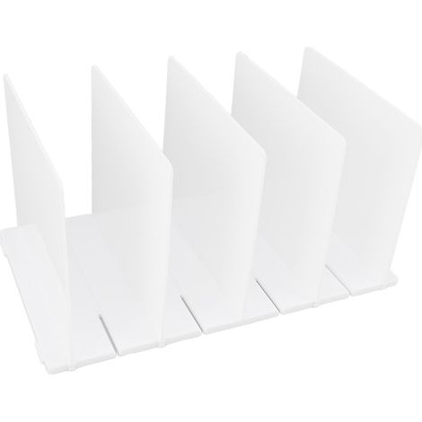 Séparateur d'étagère, assemblage facile, organisateur de séparateur de placard en plastique moderne pour sac à main, livres, vaisselle (poêle) (1/5)